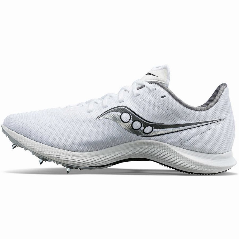 Men's Saucony Velocity MP Track Spikes White / Silver | Australia S96342-G14