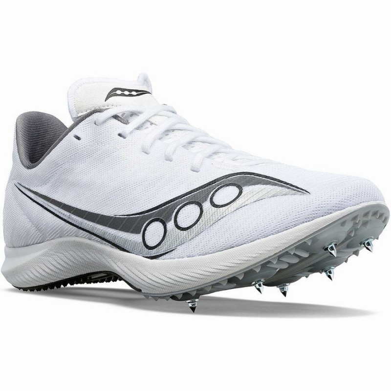 Men's Saucony Velocity MP Track Spikes White / Silver | Australia S96342-G14