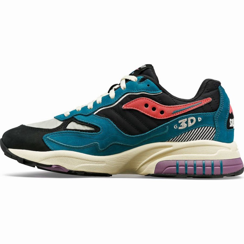 Women's Saucony 3D Grid Hurricane Midnight Swimming Sneakers Green / Black | Australia S85412-E91