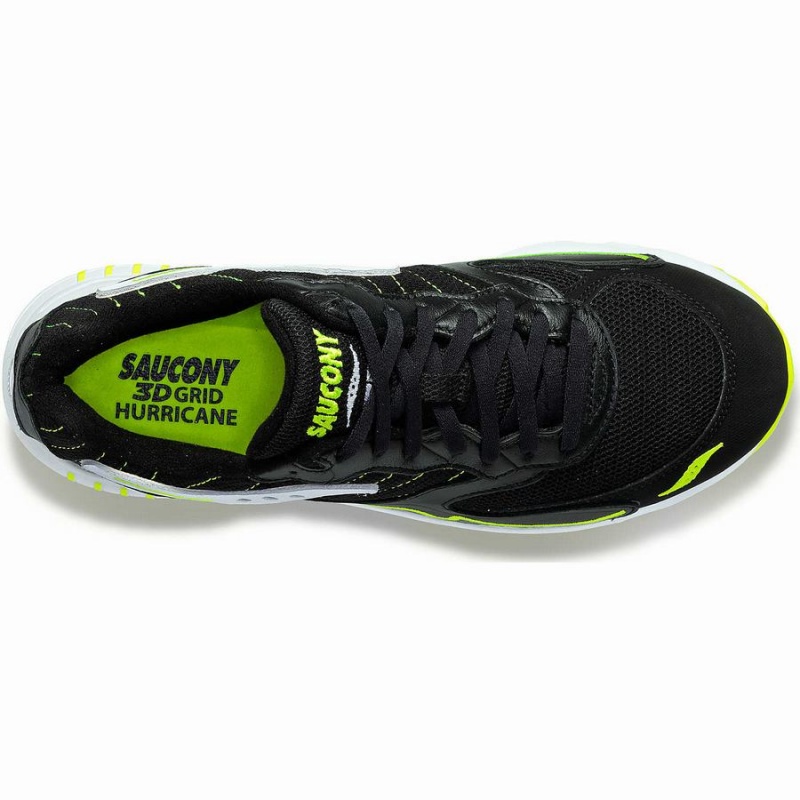 Women's Saucony 3D Grid Hurricane Sneakers Black / White | Australia S06914-G90