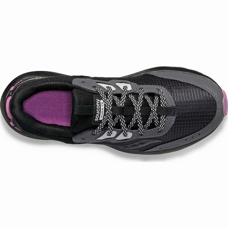 Women's Saucony Aura TR GTX Running Shoes Grey / Black | Australia S58692-P94