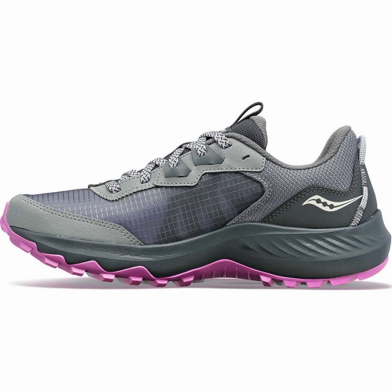 Women's Saucony Aura TR Running Shoes Grey / Purple | Australia S68351-M62