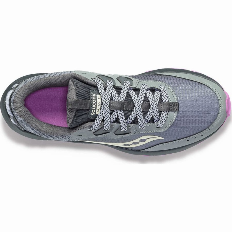 Women's Saucony Aura TR Running Shoes Grey / Purple | Australia S68351-M62