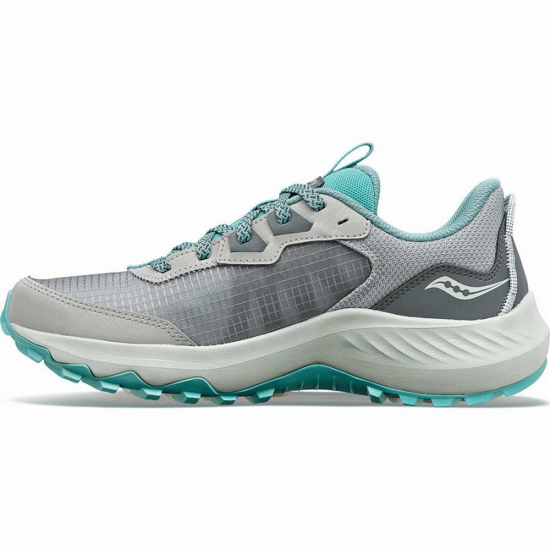 Women's Saucony Aura TR Trail Running Shoes Grey / Turquoise | Australia S71230-C20