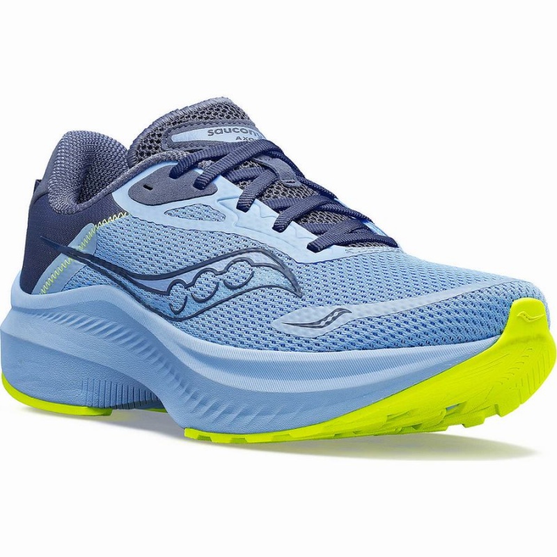 Women's Saucony Axon 3 Running Shoes Blue / Yellow | Australia S81729-X25