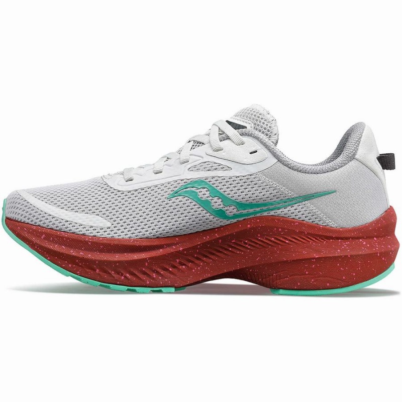 Women's Saucony Axon 3 Running Shoes White / Red | Australia S26530-P36