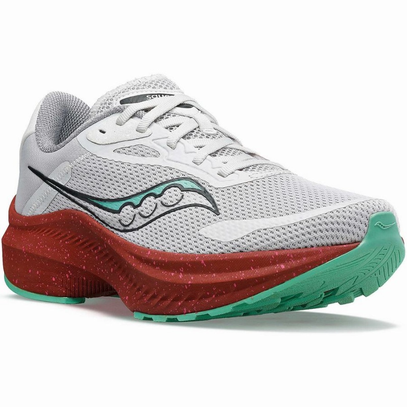 Women's Saucony Axon 3 Running Shoes White / Red | Australia S26530-P36