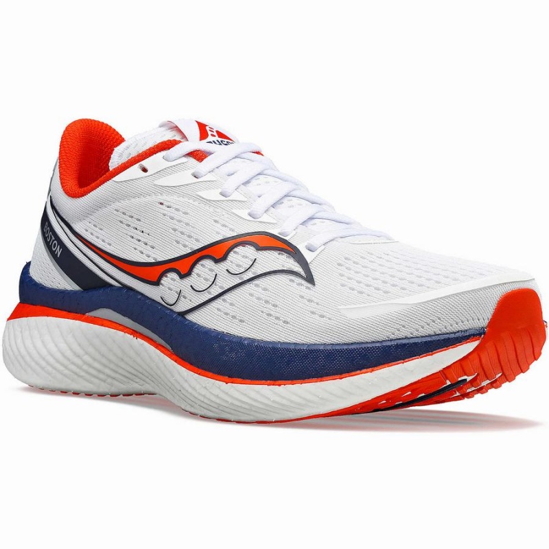 Women's Saucony Boston Endorphin Speed 3 Running Shoes White / Navy | Australia S96813-W78