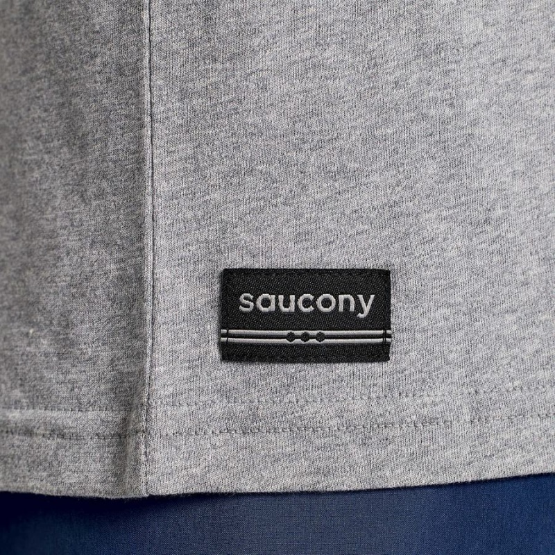 Women's Saucony Boston Rested T Shirts Grey | Australia S46027-R57