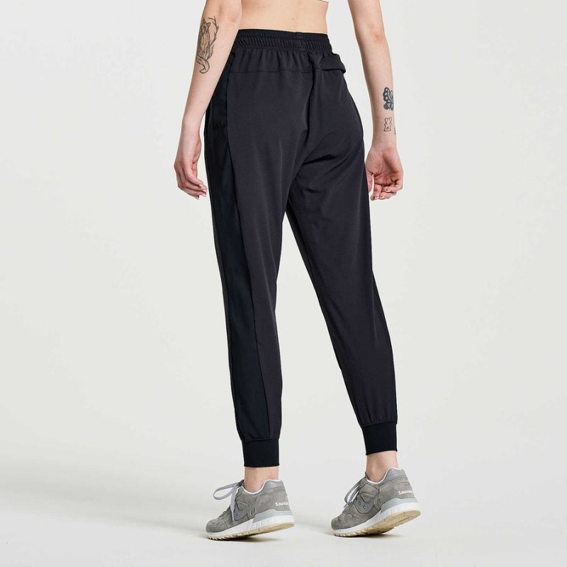 Women's Saucony Boston Woven Pants Black | Australia S51698-L95