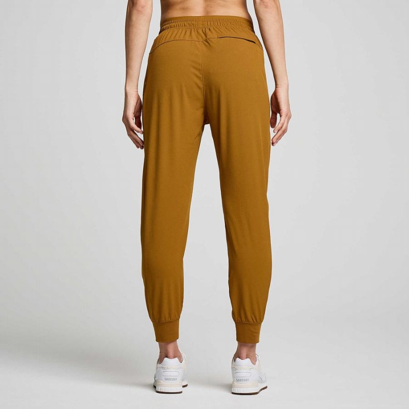 Women's Saucony Boston Woven Pants Brown | Australia S34805-K40