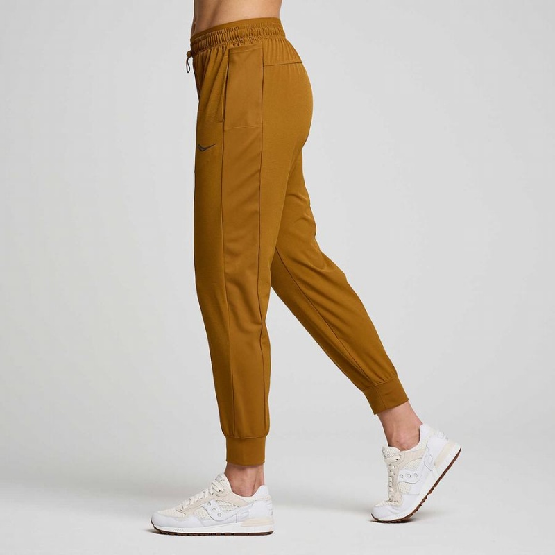 Women's Saucony Boston Woven Pants Brown | Australia S34805-K40