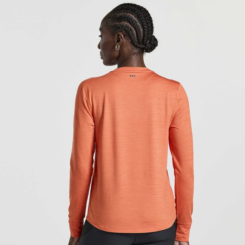 Women's Saucony Boulder Baselayer Tops Orange | Australia S48175-N93