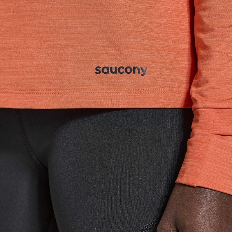 Women's Saucony Boulder Baselayer Tops Orange | Australia S48175-N93