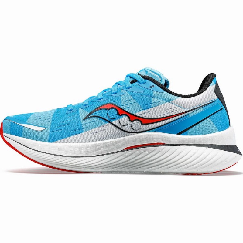 Women's Saucony Chicago Endorphin Speed 3 Running Shoes Blue / White / Red | Australia S98145-Z06