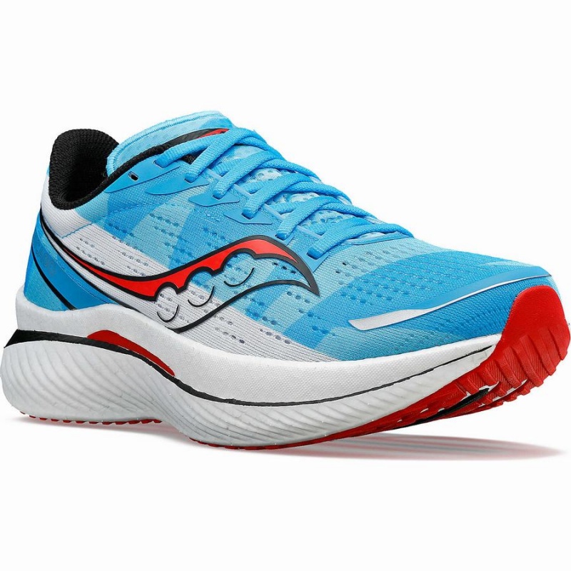 Women's Saucony Chicago Endorphin Speed 3 Running Shoes Blue / White / Red | Australia S98145-Z06