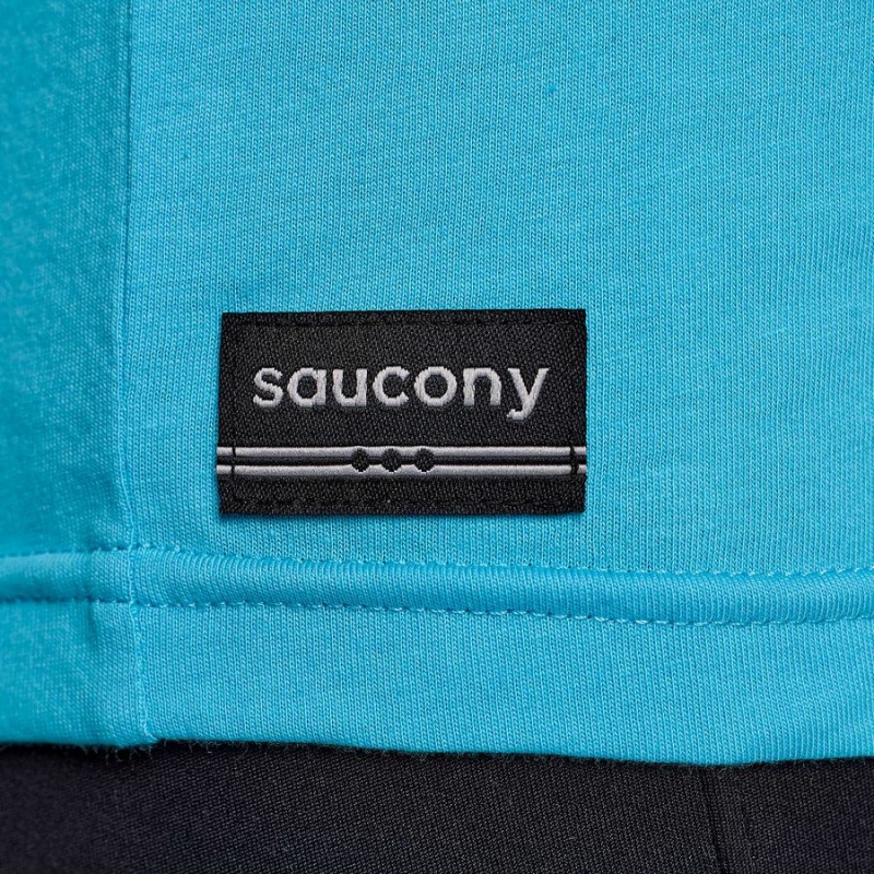 Women's Saucony Chicago Rested T Shirts Blue | Australia S18460-V07