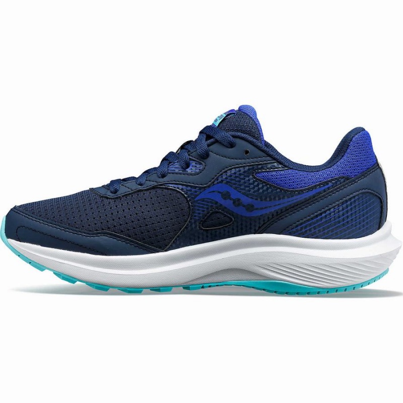 Women's Saucony Cohesion 16 Walking Shoes Navy / Turquoise | Australia S62497-D05