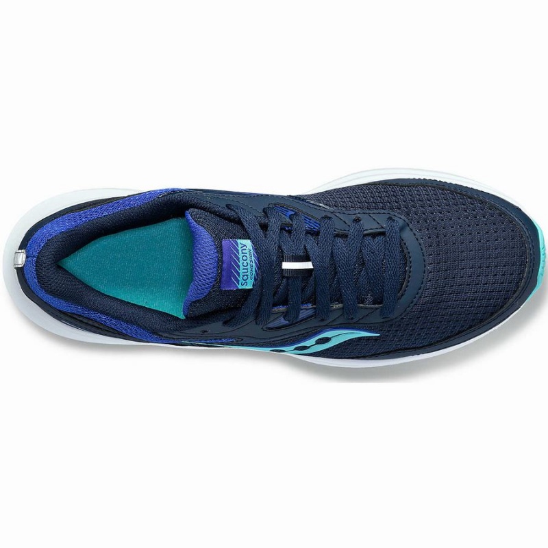 Women's Saucony Cohesion 16 Walking Shoes Navy / Turquoise | Australia S62497-D05