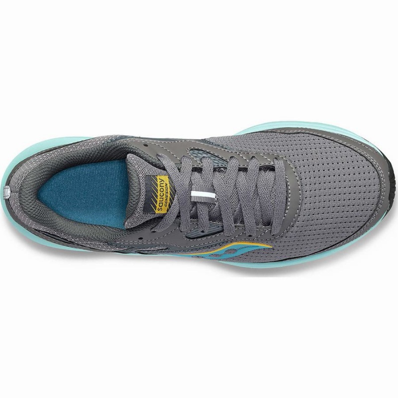 Women's Saucony Cohesion 16 Walking Shoes Grey / Turquoise | Australia S04965-G07