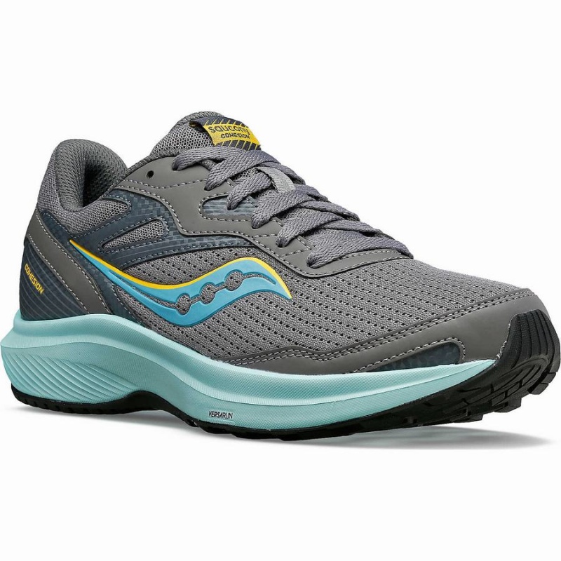 Women's Saucony Cohesion 16 Walking Shoes Grey / Turquoise | Australia S04965-G07