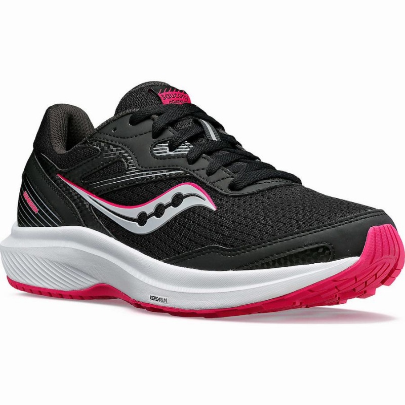 Women's Saucony Cohesion 16 Walking Shoes Black / Fuchsia | Australia S79320-K56