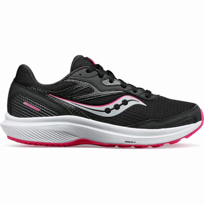 Women\'s Saucony Cohesion 16 Walking Shoes Black / Fuchsia | Australia S79320-K56