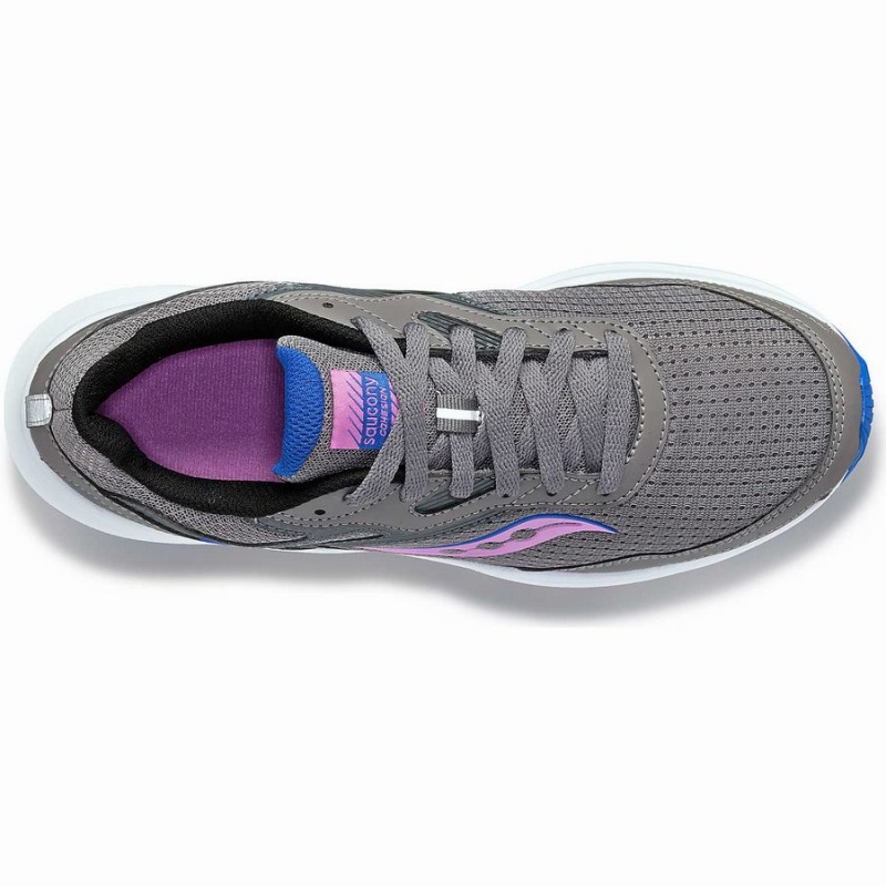 Women's Saucony Cohesion 16 Walking Shoes Grey / Purple | Australia S81049-L64