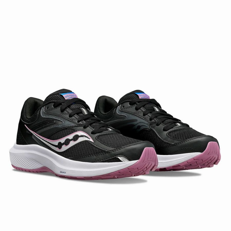 Women's Saucony Cohesion 17 Running Shoes Black / Purple | Australia S87495-T89