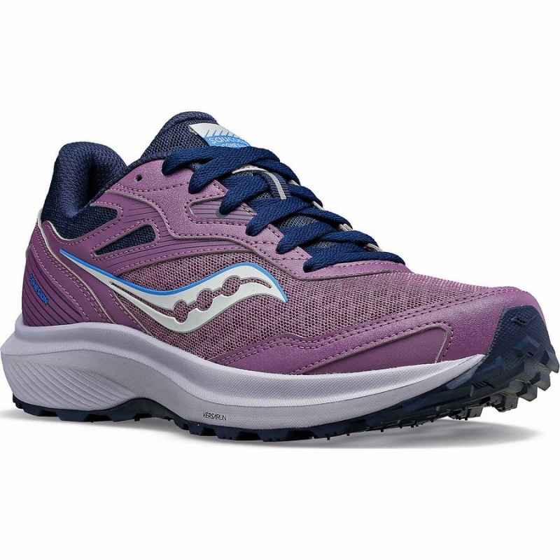 Women's Saucony Cohesion TR16 Trail Running Shoes Purple / Navy | Australia S12035-X10