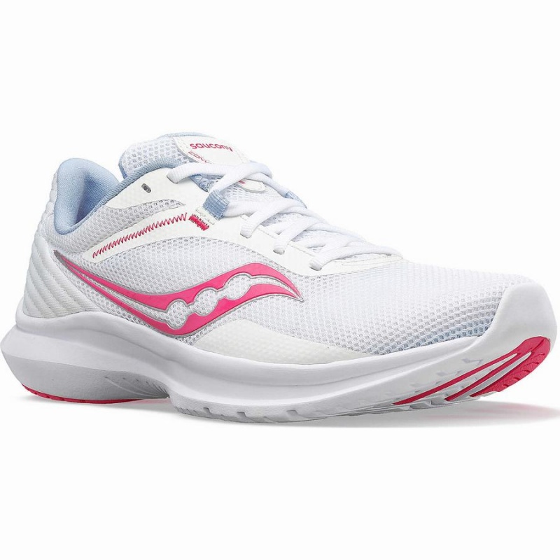 Women's Saucony Convergence Running Shoes White / Pink | Australia S93065-D16