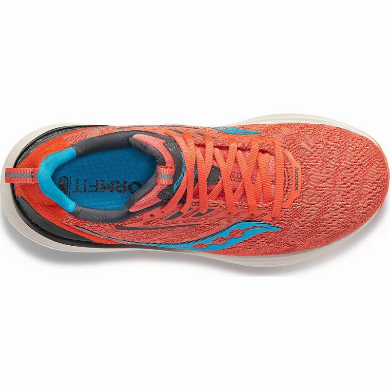 Women's Saucony Echelon 9 Running Shoes Blue / Coral | Australia S86451-J98