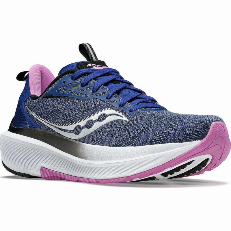 Women's Saucony Echelon 9 Running Shoes Indigo / Purple | Australia S60289-W84