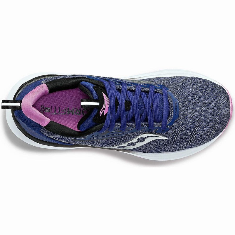 Women's Saucony Echelon 9 Wide Running Shoes Indigo / Purple | Australia S98046-B16