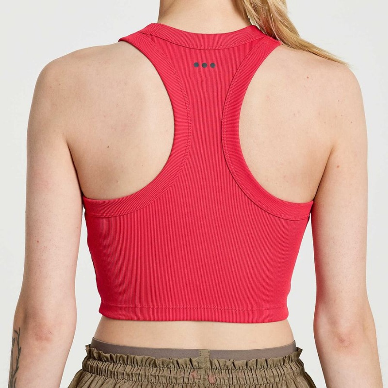 Women's Saucony Elevate Crop Tops Rose | Australia S23170-D26