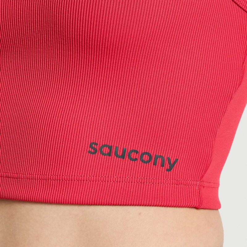 Women's Saucony Elevate Crop Tops Rose | Australia S23170-D26