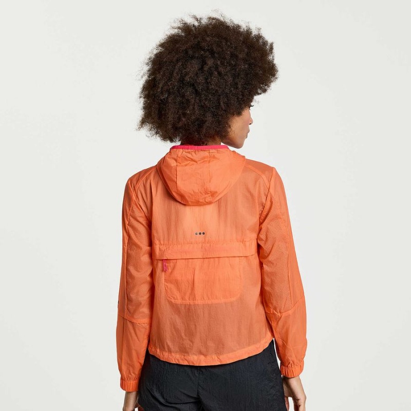 Women's Saucony Elevate Packaway Jackets Orange | Australia S58304-E02