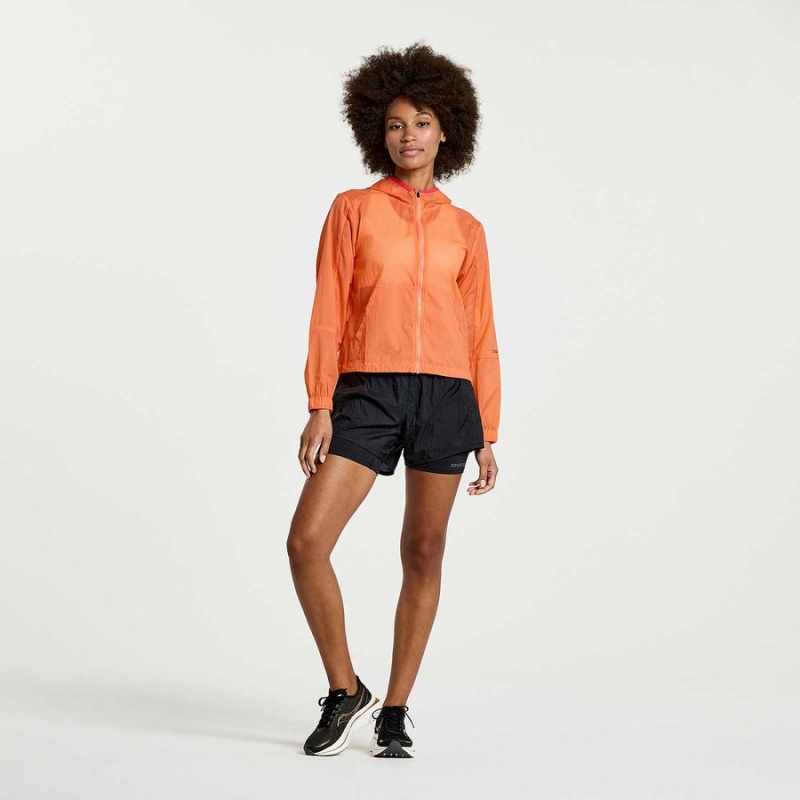 Women's Saucony Elevate Packaway Jackets Orange | Australia S58304-E02