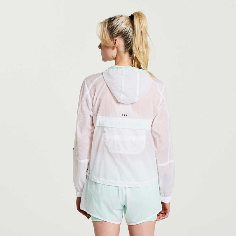 Women's Saucony Elevate Packaway Jackets White | Australia S97583-Y82