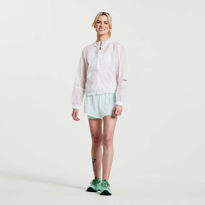 Women's Saucony Elevate Packaway Jackets White | Australia S97583-Y82