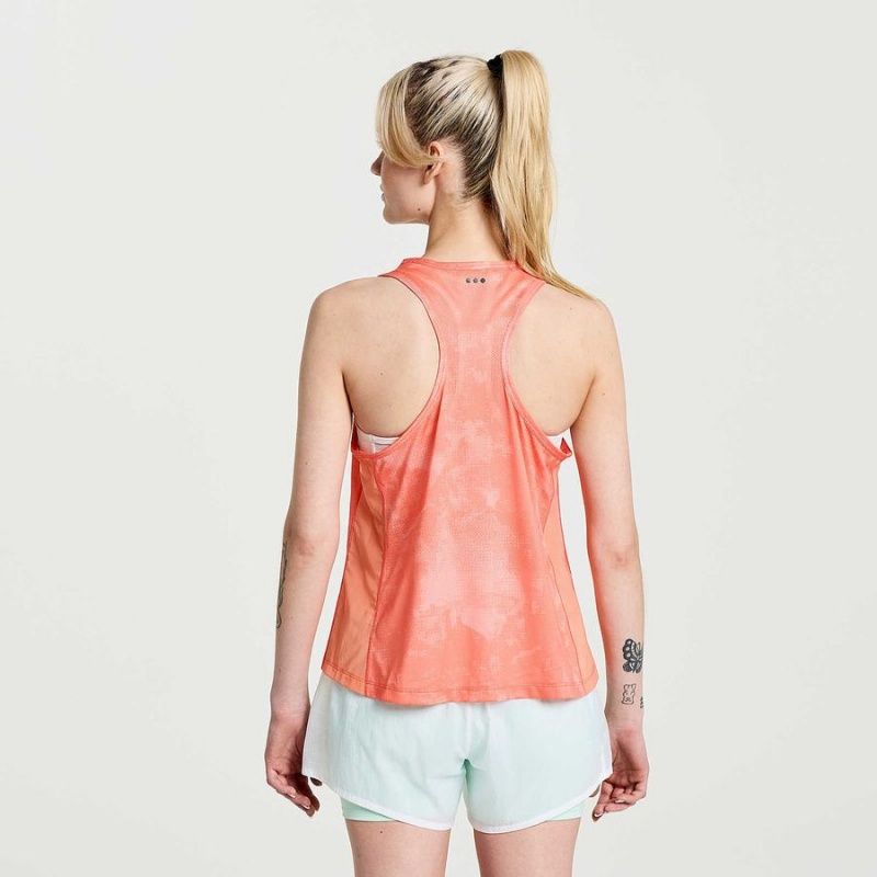 Women's Saucony Elevate Tank Top Orange | Australia S96318-G82