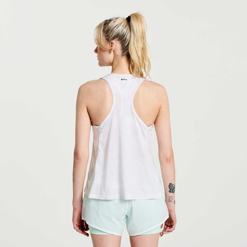 Women's Saucony Elevate Tank Top White | Australia S84306-D04