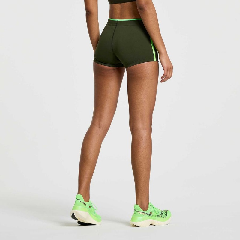 Women's Saucony Elite Boy Shorts Umbra | Australia S08297-K34