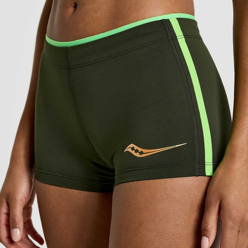 Women's Saucony Elite Boy Shorts Umbra | Australia S08297-K34