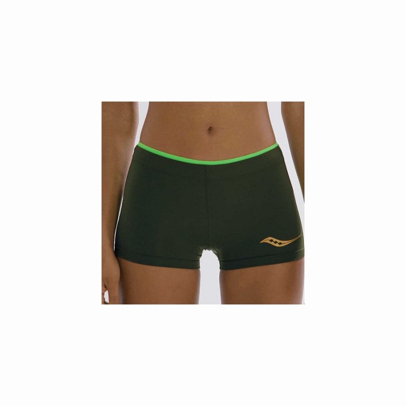 Women's Saucony Elite Boy Shorts Umbra | Australia S08297-K34