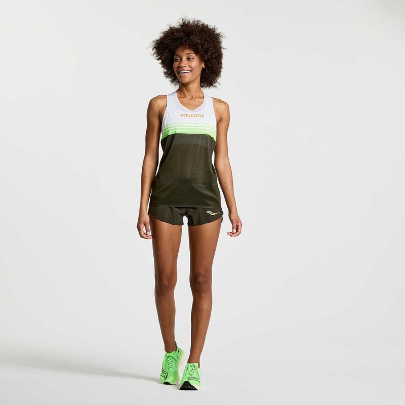 Women's Saucony Elite Singlet Tank Top Umbra | Australia S39782-V37