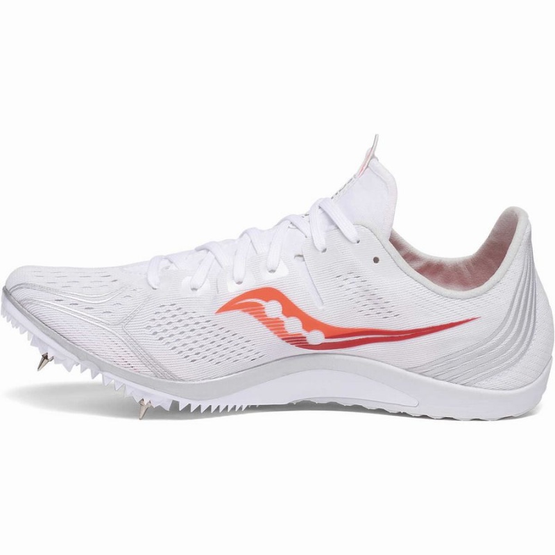 Women's Saucony Endorphin 3 Spike Track Spikes White / Red | Australia S21863-L39