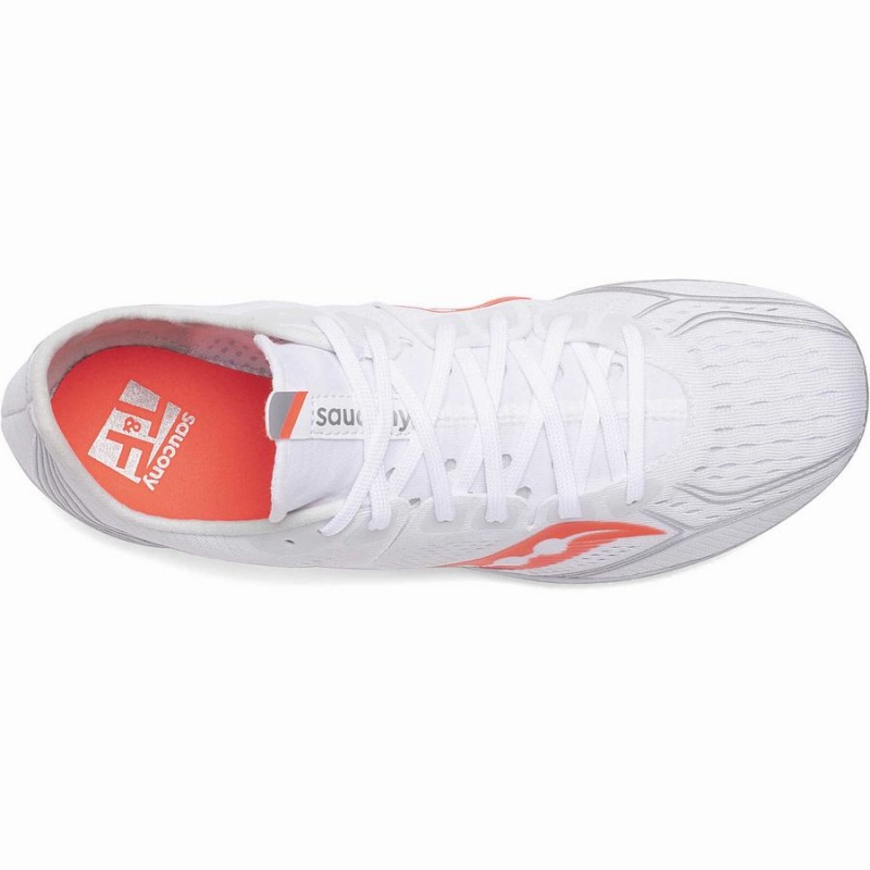 Women's Saucony Endorphin 3 Spike Track Spikes White / Red | Australia S21863-L39