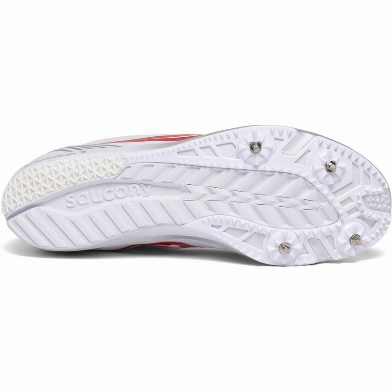 Women's Saucony Endorphin 3 Spike Track Spikes White / Red | Australia S21863-L39