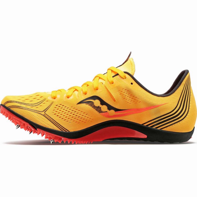 Women's Saucony Endorphin 3 Spike Track Spikes Gold / Red | Australia S10483-W19